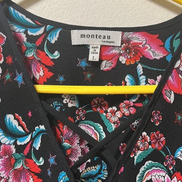 Monteau floral blouse size L - Picture 5 of 6